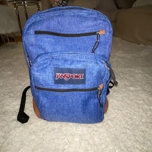 Jansport denim/tan backpack